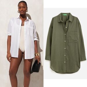NWT J. Crew Button-up cotton voile shirt in sage green